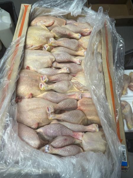 Freshly produced whole chickens