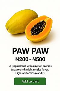 Fresh Pawpaw (Papaya) – Naturally Sweet & Nutritious