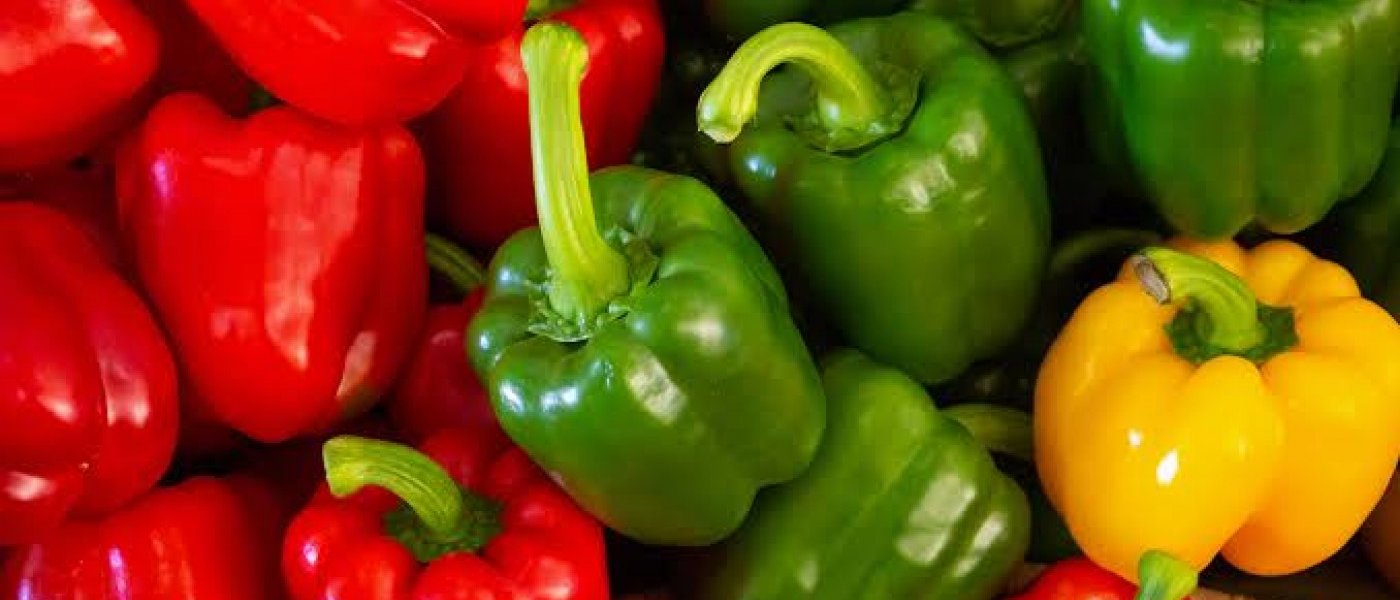 Fresh Green peppers and Sweet peppers