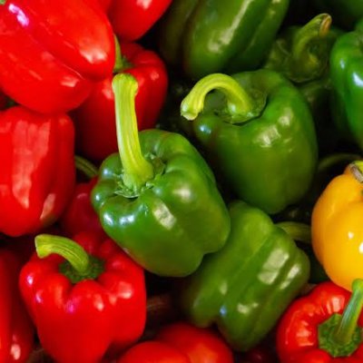 Fresh Green peppers and Sweet peppers