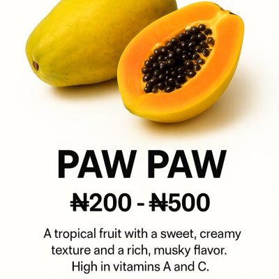Fresh Pawpaw (Papaya) – Naturally Sweet & Nutritious